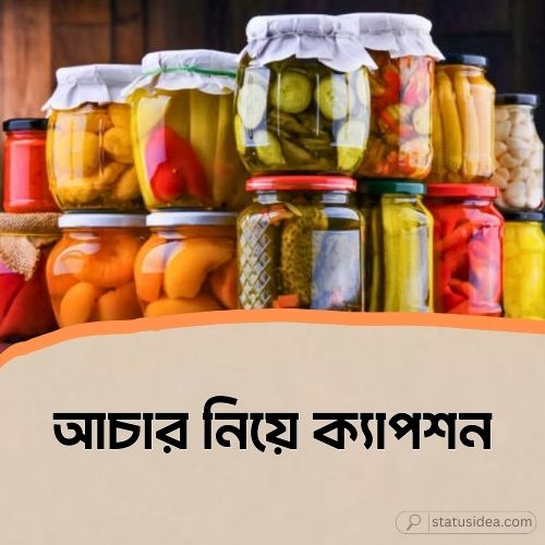 আচার নিয়ে ক্যাপশন
