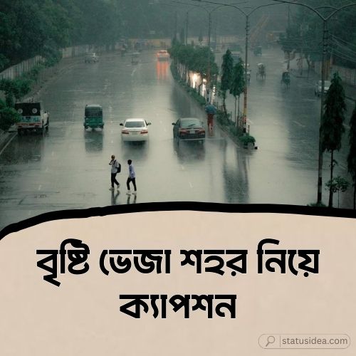 বৃষ্টি ভেজা শহর নিয়ে ক্যাপশন