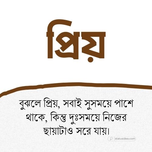 বুঝলে প্রিয় ক্যাপশন